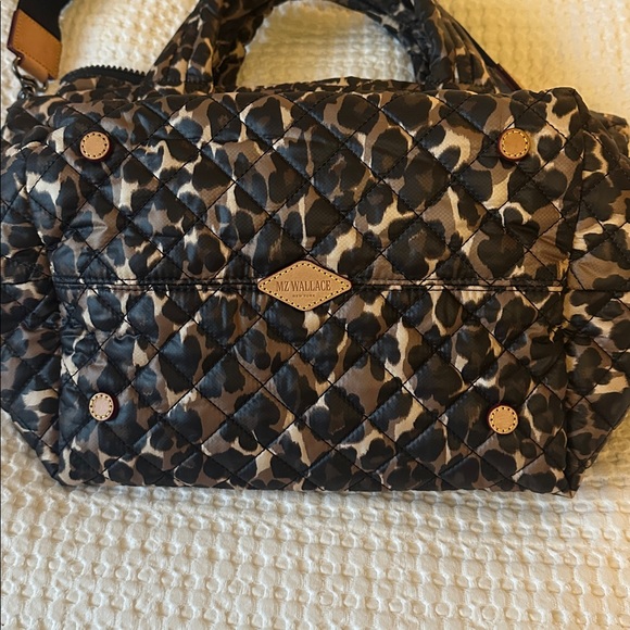 MZ Wallace Leopard Print Quilted Small metro tote - Picture 4 of 6